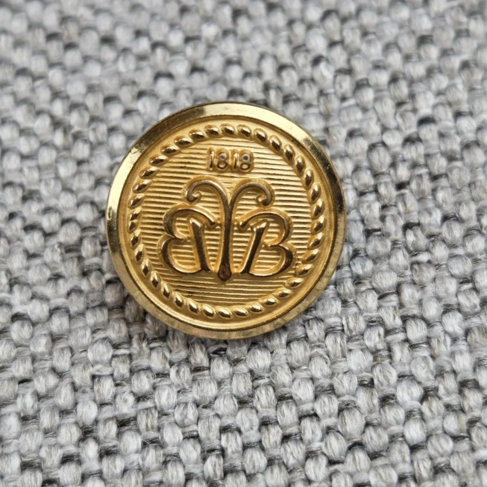 Brooks Brothers‎ BB Country Club Signature Logo Gold Tone Replacement Buttons